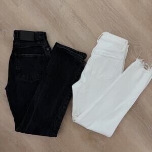 Abercrombie & Fitch & Free People We The Free Jeans White Black 25